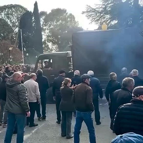 Protesters in Georgia's separatist Abkhazia region refuse to cede control of government buildings